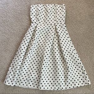 Sans Souci Strapless Polka Dot Dress